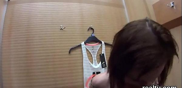  Striking czech teen gets teased in the mall and nailed in pov